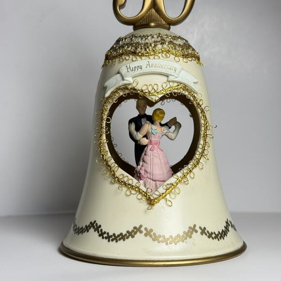 Vintage Enesco 50th Anniversary Bell Music Box Works Bin 2710(01) RARE, GIFT - Picture 5 of 11